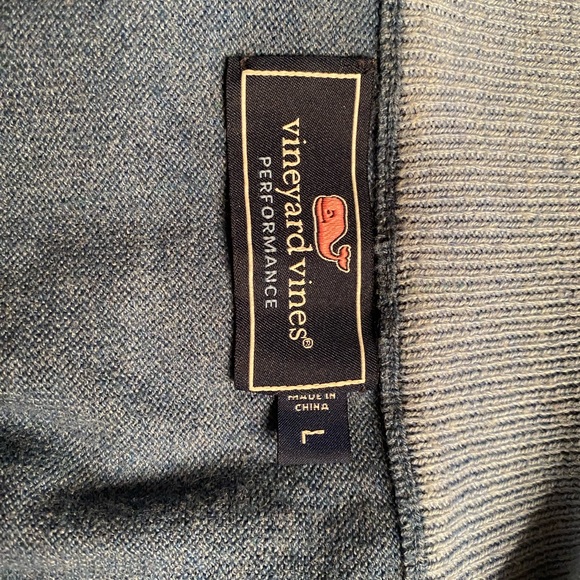 Vineyard Vines Navy Blue 1/4 Zip Size L - Picture 6 of 6